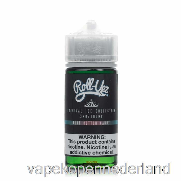 Vape Nederland Ijsblauw Suikerspin - Carnaval - Sap Roll Upz - 100ml 3mg